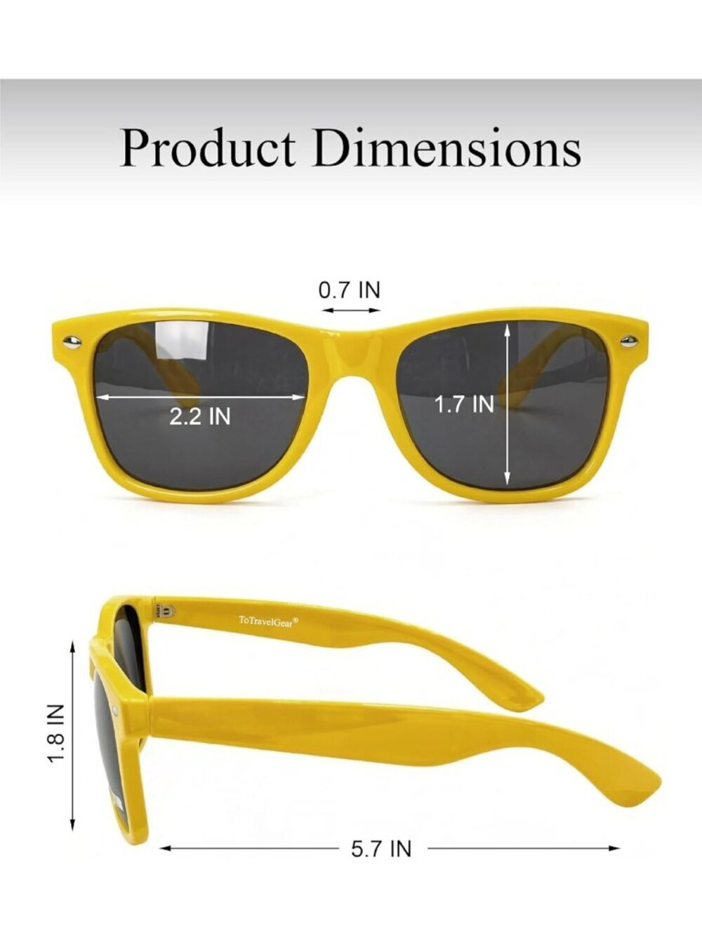 Women's Yellow Trendy Rectangle Sun Glasses Classic Designer Shade UV Protection - Picture 4 of 7